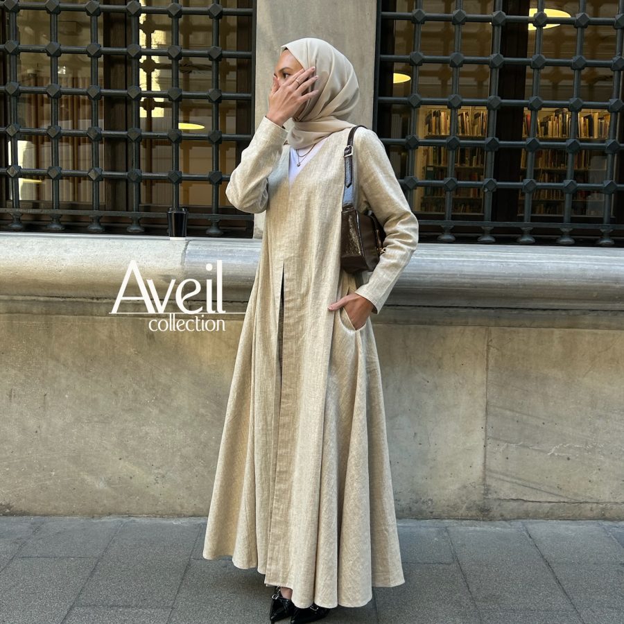 Linen & Loom Abaya Jacket - Oat